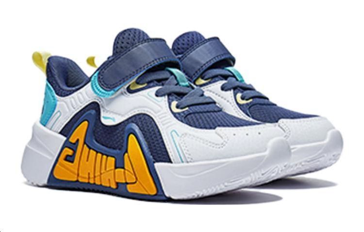 Lookbook 兒童 李寧兒童 舒適百搭 防滑耐磨 低幫 兒童跑步鞋 藍白色