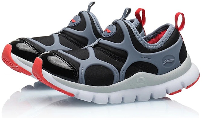 (Preschool) Li-Ning Running Shoes Low 'Black Grey' YKAP154-21 Lookbook (Preschool) Li-Ning Running Shoes Low 'Black Grey' YKAP154-21
