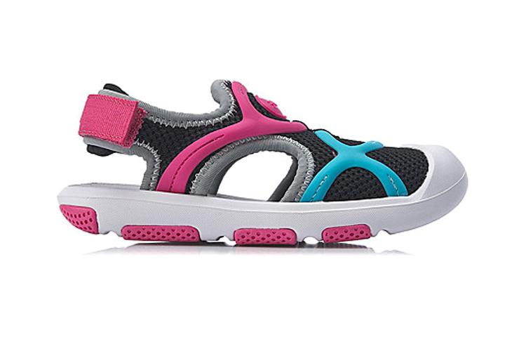 Order (PS) Sandal Li-Ning 'Hitam Merah Muda Biru' YKAP108-2