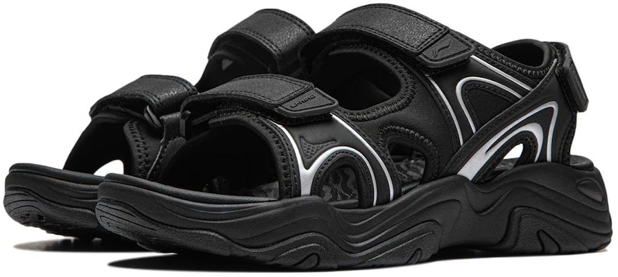 (PS) Sandal Li-Ning 'Hitam Perak' YKUU022-1 Lookbook (PS) Sandal Li-Ning 'Hitam Perak' YKUU022-1