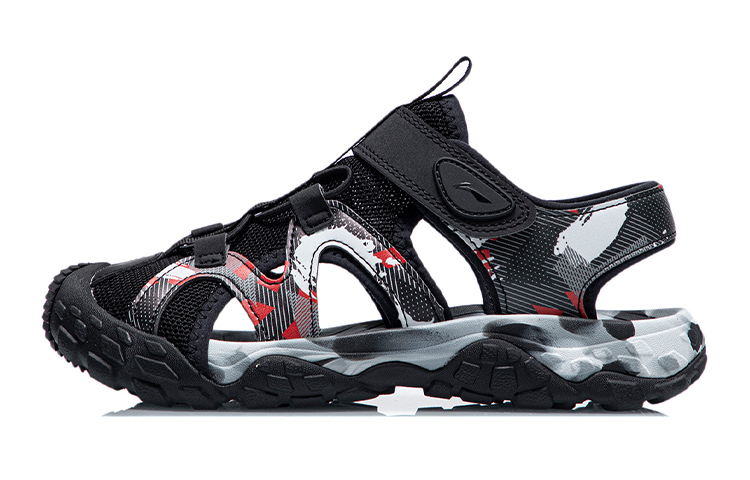 (Preschool) Li-Ning Sandals 'Black Red Camo' YKUR012-5