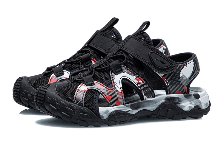 Lookbook (PS) Sandal Li-Ning 'Hitam Merah Camo' YKUR012-5