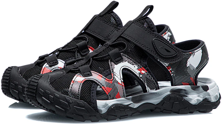 (PS) Sandal Li-Ning 'Hitam Merah Camo' YKUR012-5 Lookbook (PS) Sandal Li-Ning 'Hitam Merah Camo' YKUR012-5