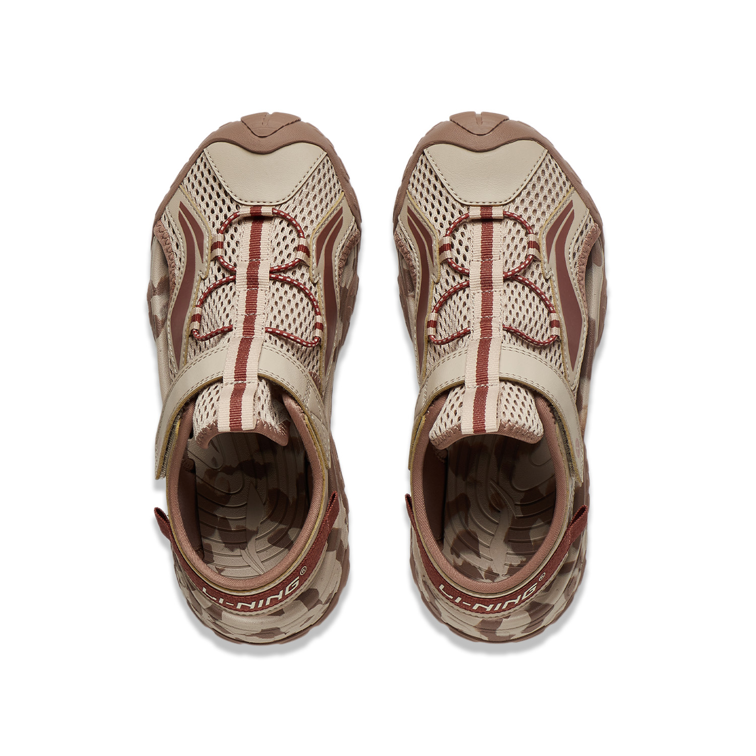 Shop (PS) Li-Ning Sandalen ''Suede Braun Color-Block'' YKUT032-41
