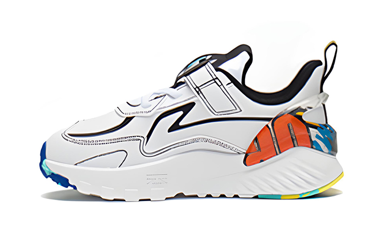 (Preschool) Li-Ning Shadow Running Low 'White Orange Blue' YKNS060-13