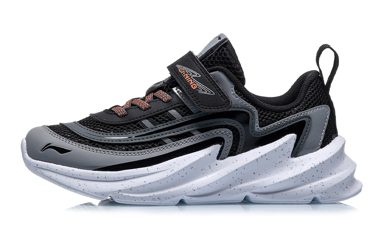 (Preschool) Li-Ning Shark 'Da Tong Xing Heart Unrestrained - Black Grey' YKCQ098-1