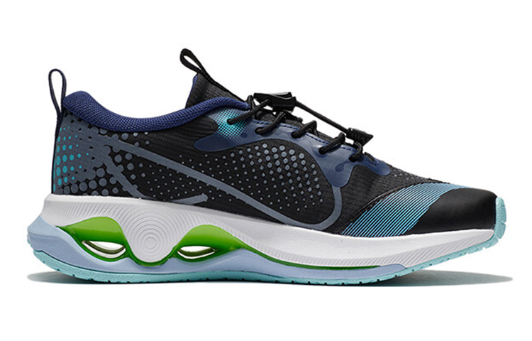 Order 大童 LiNing李寧 減震回彈運動休閒鞋 黑藍色