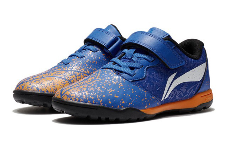 Lookbook (Preschool) Li-Ning Soccer Shoes 'Blue Slip-Resistant' YKGS005-3
