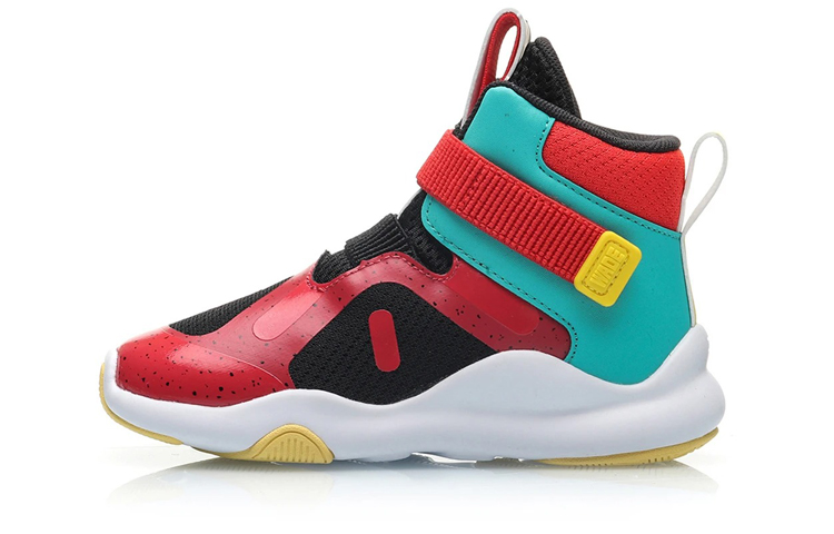 (Preschool) Li-Ning Sports Life High-Top 'Red Black Colorblock' YKAP074-13