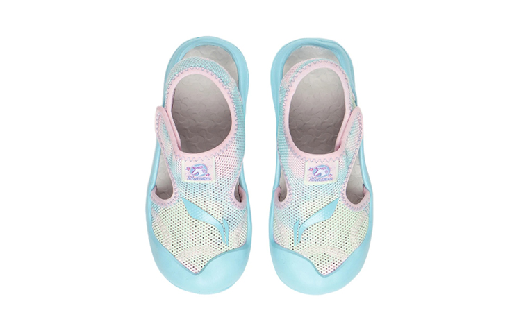Shop (Preschool) Li-Ning Trace Casual Breathable Sandals 'Blue Pink' YKKS014-4