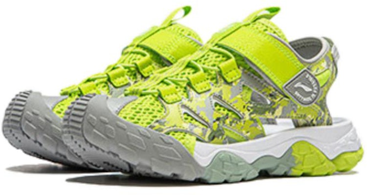 大童 李寧兒童 跋涉2 簡約百搭 防滑透氣兒童涼鞋 綠灰 Order 大童 李寧兒童 跋涉2 簡約百搭 防滑透氣兒童涼鞋 綠灰