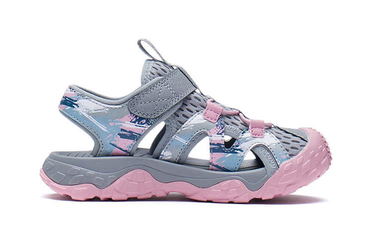 Order (PS) Sandali Sportivi Casuali Li-Ning Traverse ''Grigio Rosa'' YKKS006-2