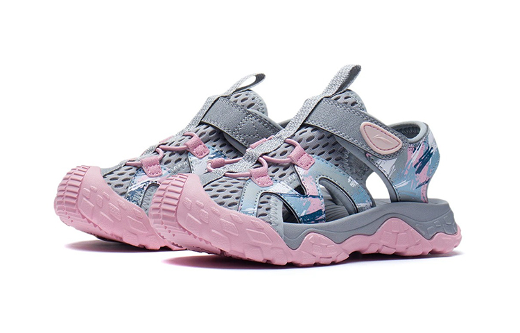 Lookbook (PS) Sandali Sportivi Casuali Li-Ning Traverse ''Grigio Rosa'' YKKS006-2