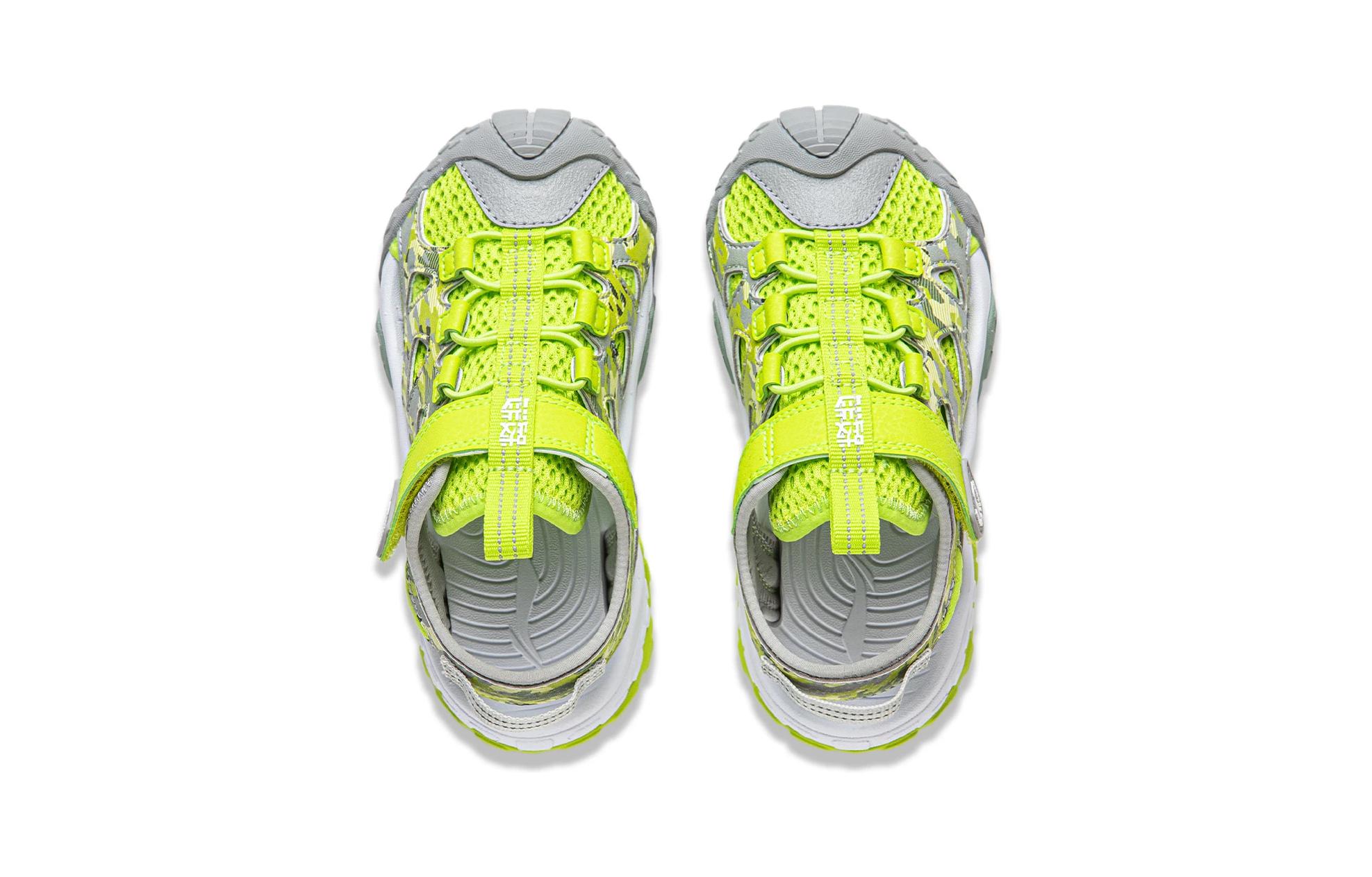 Lookbook 中童 李寧兒童 跋涉 2 KIDS 舒適簡約 經典百搭 透氣速乾兒童涼鞋 綠色