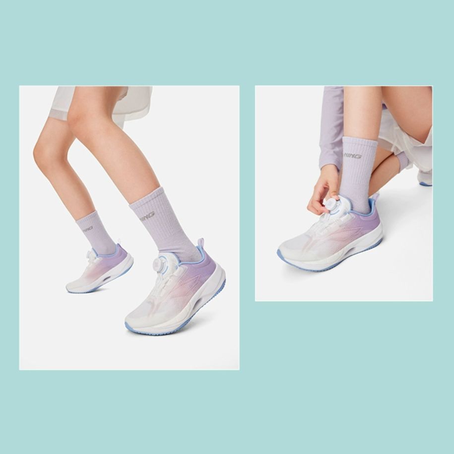 Purchase (Preschool) Li-Ning Ultra Light 21 Low 'White Purple' YKFU034-4