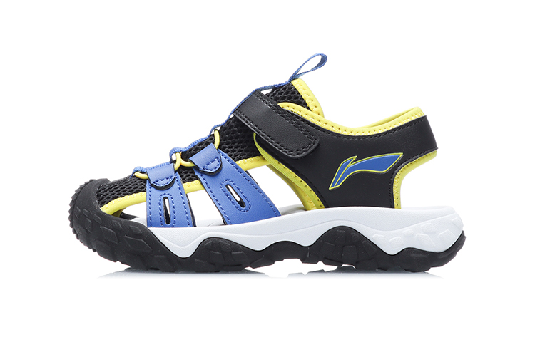 (Preschool) Li-Ning Velcro 'Black Blue Yellow' YKKR028-3