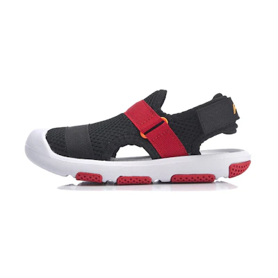 (PS) Li-Ning Velcro Sport Sandals 'Black Red'