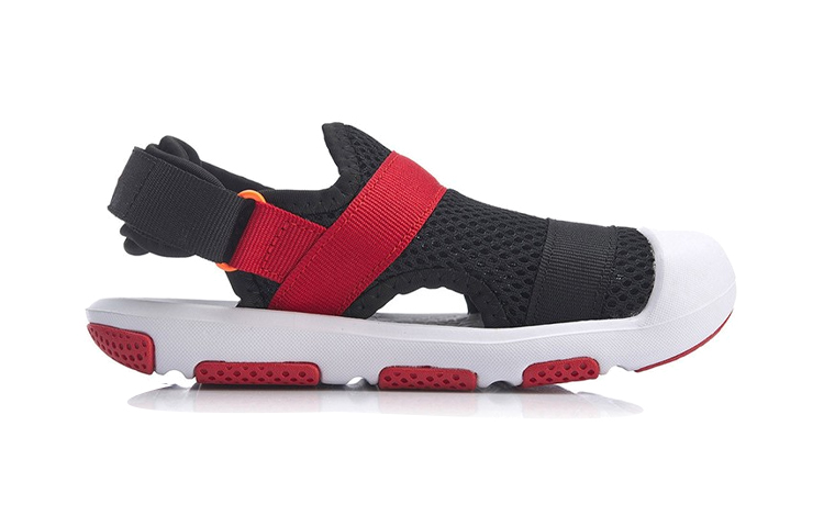 Order (PS) Li-Ning Klittenband Sport Sandalen ''Zwart Rood'' YKAP114-7
