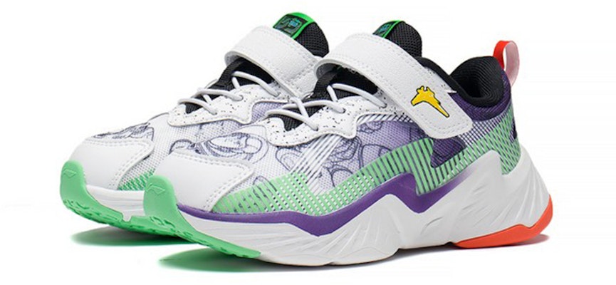(Preschool) Li-Ning x Disney Buzz Lightyear Sports Shoes 'White Purple Green' YKNS122-1 Lookbook (Preschool) Li-Ning x Disney Buzz Lightyear Sports Shoes 'White Purple Green' YKNS122-1
