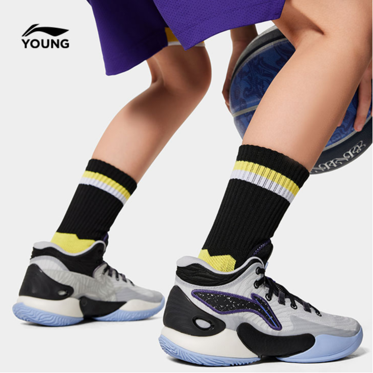 Shop (PS) 李宁 YOUNG 18TPU 中帮篮球鞋 '黑灰蓝' YKBU062-1