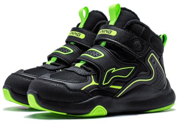 (Preschool) Li-Ning High 'Black Green' YKNT150-5 Lookbook (Preschool) Li-Ning High 'Black Green' YKNT150-5