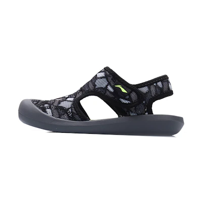 (PS) Li-Ning Hollow Breathable Sandals 'Black Grey'