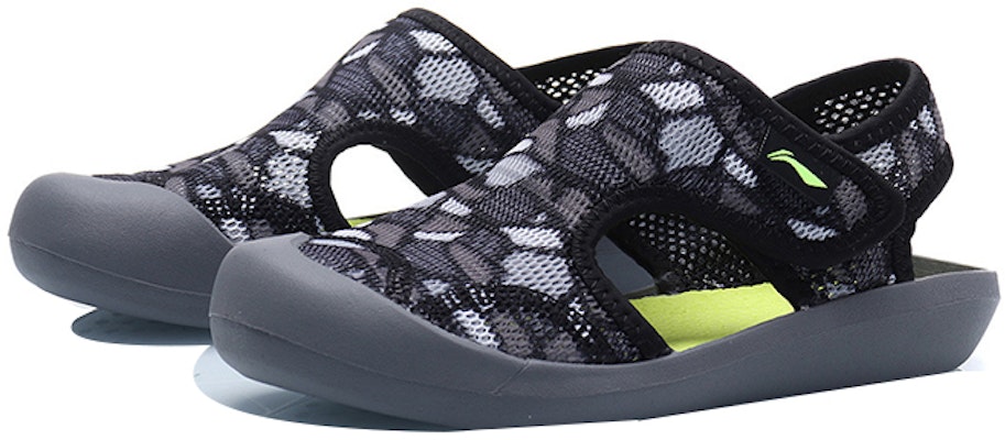 (Preschool) Li-Ning Hollow Breathable Sandals 'Black Grey' YKUQ058-1 Lookbook (Preschool) Li-Ning Hollow Breathable Sandals 'Black Grey' YKUQ058-1