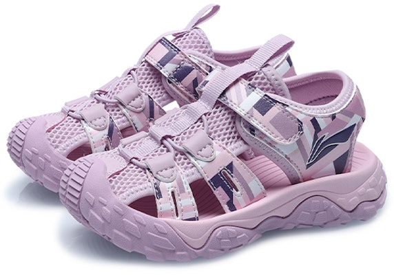 (PS) Sandal Li-Ning Magic Tape Hollow 'Camo Pink' YKKR028-4 Lookbook (PS) Sandal Li-Ning Magic Tape Hollow 'Camo Pink' YKKR028-4