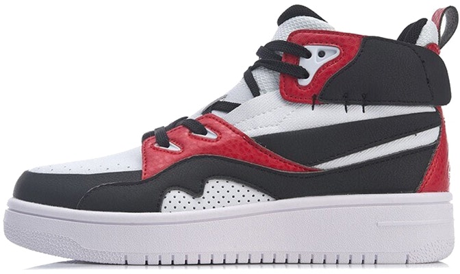 (Preschool) Li-Ning Mid-Top Casual 'White Black Red' YKCR012-3 Buy (Preschool) Li-Ning Mid-Top Casual 'White Black Red' YKCR012-3