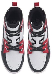 大童 LiNing李寧 皮面休閒 中筒 兒童板鞋 白黑紅 Shop 大童 LiNing李寧 皮面休閒 中筒 兒童板鞋 白黑紅