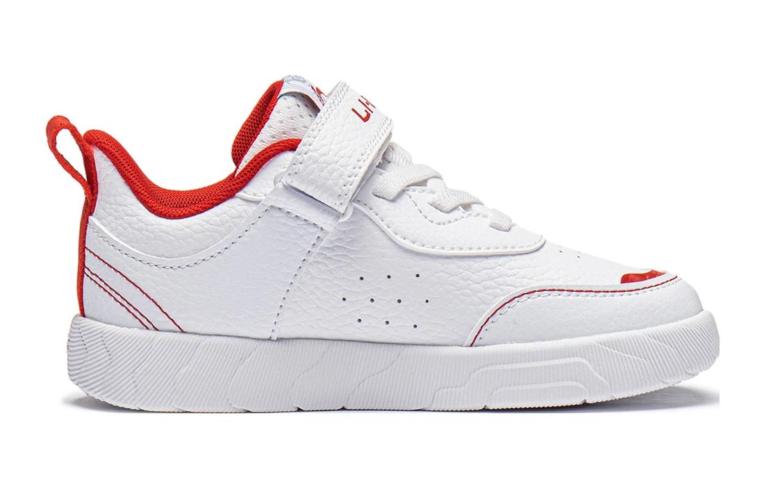 Order (PS) 李宁白色低帮圆头魔术贴鞋 YKNU022-3