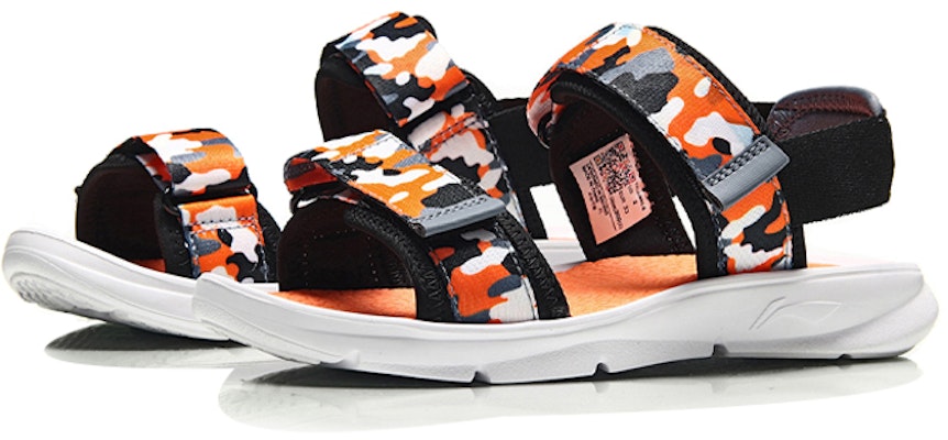(PS) Sandal Li-Ning 'Camo Oren Hitam' YKUN002-5 Lookbook (PS) Sandal Li-Ning 'Camo Oren Hitam' YKUN002-5