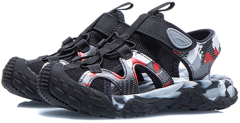 (PS) Sandal Li-Ning 'Merah Camouflage' YKKR012-1 Lookbook (PS) Sandal Li-Ning 'Merah Camouflage' YKKR012-1