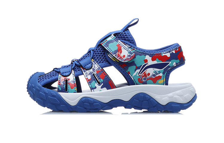 (Preschool) Li-Ning Velcro Hollowed 'Camouflage Blue' YKKR028-5