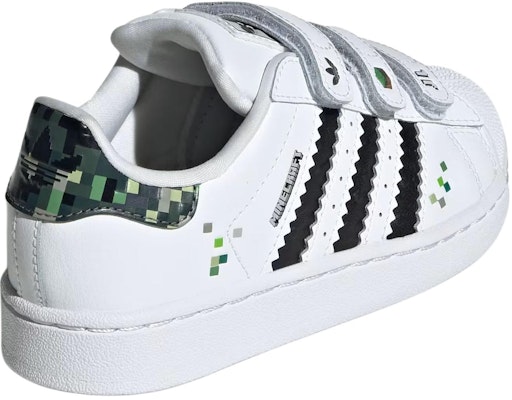 (Preschool) Minecraft x adidas Superstar 2 C 'Creeper' JQ8748 Shop (Preschool) Minecraft x adidas Superstar 2 C 'Creeper' JQ8748