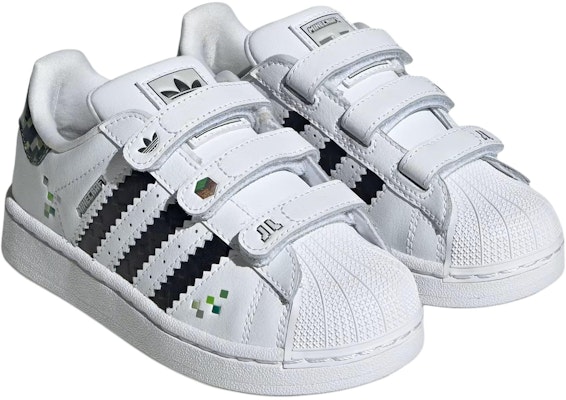 (Preschool) Minecraft x adidas Superstar 2 C 'Creeper' JQ8748 Purchase (Preschool) Minecraft x adidas Superstar 2 C 'Creeper' JQ8748