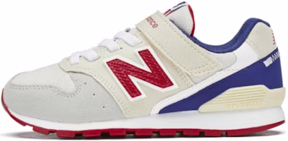 (Preschool) New Balance - 996 'Cream Blue Red' YV996JD3 (Preschool) New Balance - 996 'Cream Blue Red' YV996JD3