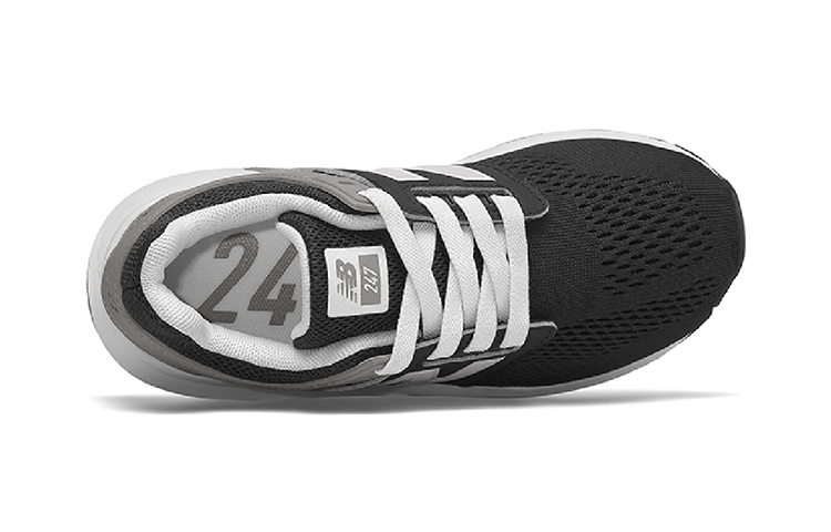 Lookbook 中童 New Balance 247系列 復古百搭 低幫休閒跑步鞋 黑白色