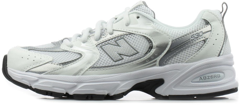 (Youth) New Balance 530 Big Kid 'White Silver' GR530AD Buy (Youth) New Balance 530 Big Kid 'White Silver' GR530AD