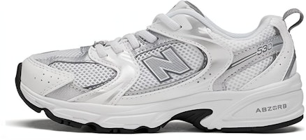 (Preschool) New Balance 530 'White Silver Matallic' PZ530AD (Preschool) New Balance 530 'White Silver Matallic' PZ530AD