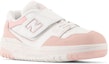 Lookbook (Preschool) New Balance 550 Bungee Lace Top Strap Little Kid 'White Pink Haze' PHB550CD