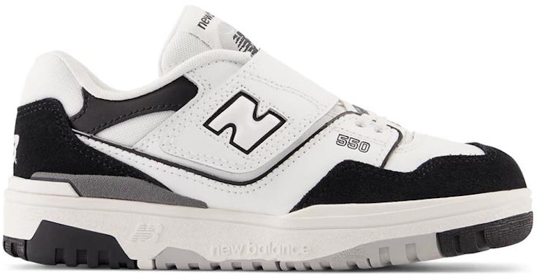 (Preschool) New Balance 550 Bungee Lace Top Strap Little Kid 'White Black Rain Cloud' PHB550CA Order (Preschool) New Balance 550 Bungee Lace Top Strap Little Kid 'White Black Rain Cloud' PHB550CA