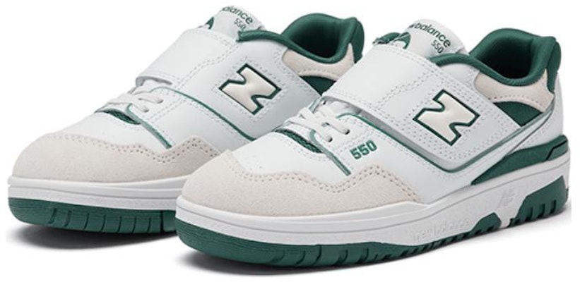(Preschool) New Balance 550 Bungee Lace with Top Strap 'White Vintage Teal' PHB550TA Order (Preschool) New Balance 550 Bungee Lace with Top Strap 'White Vintage Teal' PHB550TA