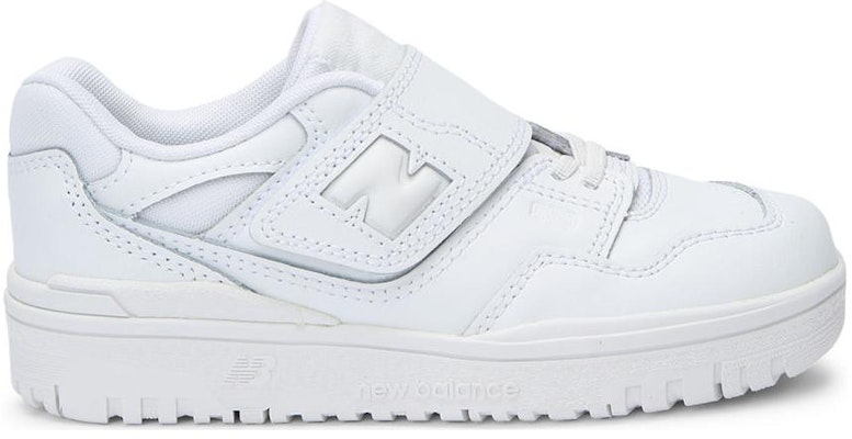 (Preschool) New Balance NB 550 Bungee Lace with Top Strap 'Triple White' PHB550WW Order (Preschool) New Balance NB 550 Bungee Lace with Top Strap 'Triple White' PHB550WW