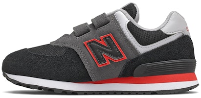 (Preschool) New Balance 574 'Black Grey Red' PV574SM2 (Preschool) New Balance 574 'Black Grey Red' PV574SM2