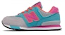 (PS) New Balance 574 'Potong dan Tampal Kelabu Biru Ungu' KL574WTP