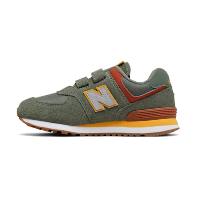 (Youth) NB NBHook and Loop 574 Green/ 'Yellow'