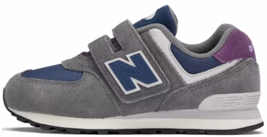 (Preschool) New Balance 574 Hook & Loop 'Castle Grey Navy Blue' PV574KGN (Preschool) New Balance 574 Hook & Loop 'Castle Grey Navy Blue' PV574KGN