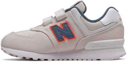 (Youth) New Balance New BalanceHook and Loop 574 White/Blue 'Beige' YV574SOM (Youth) New Balance New BalanceHook and Loop 574 White/Blue 'Beige' YV574SOM