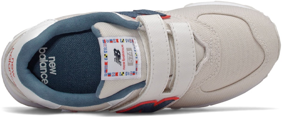 (JR) New Balance Hook dan Loop 574 Putih/Biru 'Beige' YV574SOM Lookbook (JR) New Balance Hook dan Loop 574 Putih/Biru 'Beige' YV574SOM
